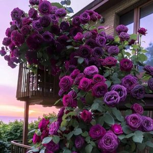 Роза Плетистая Плум Пэшн купить по цене от 610р. в интернет-магазине «Посадика» с доставкой почтой в в Нелидовое и по всей России – [изображение №1].